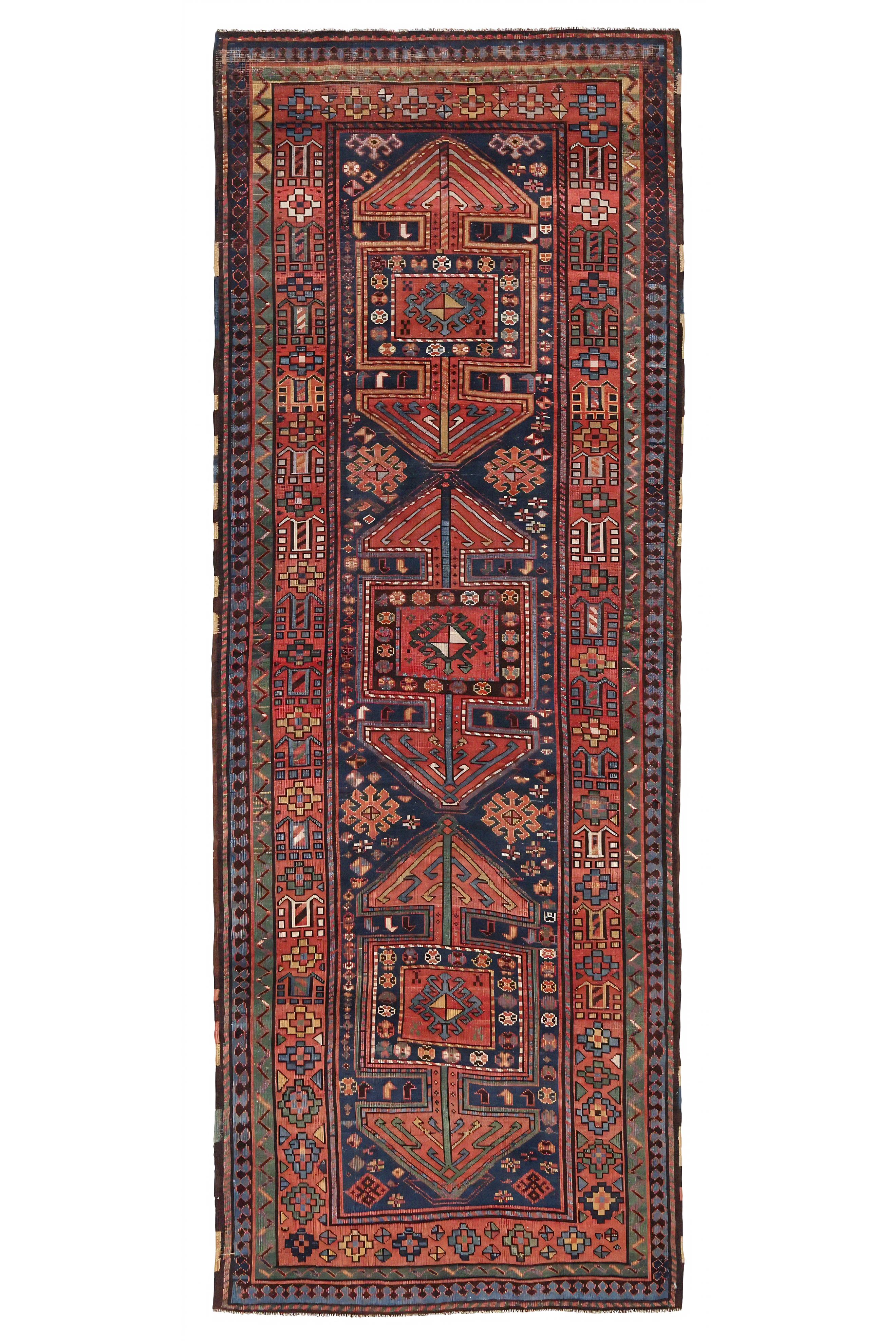 Antique Persian Kazakhstan Traditional Rug 97164