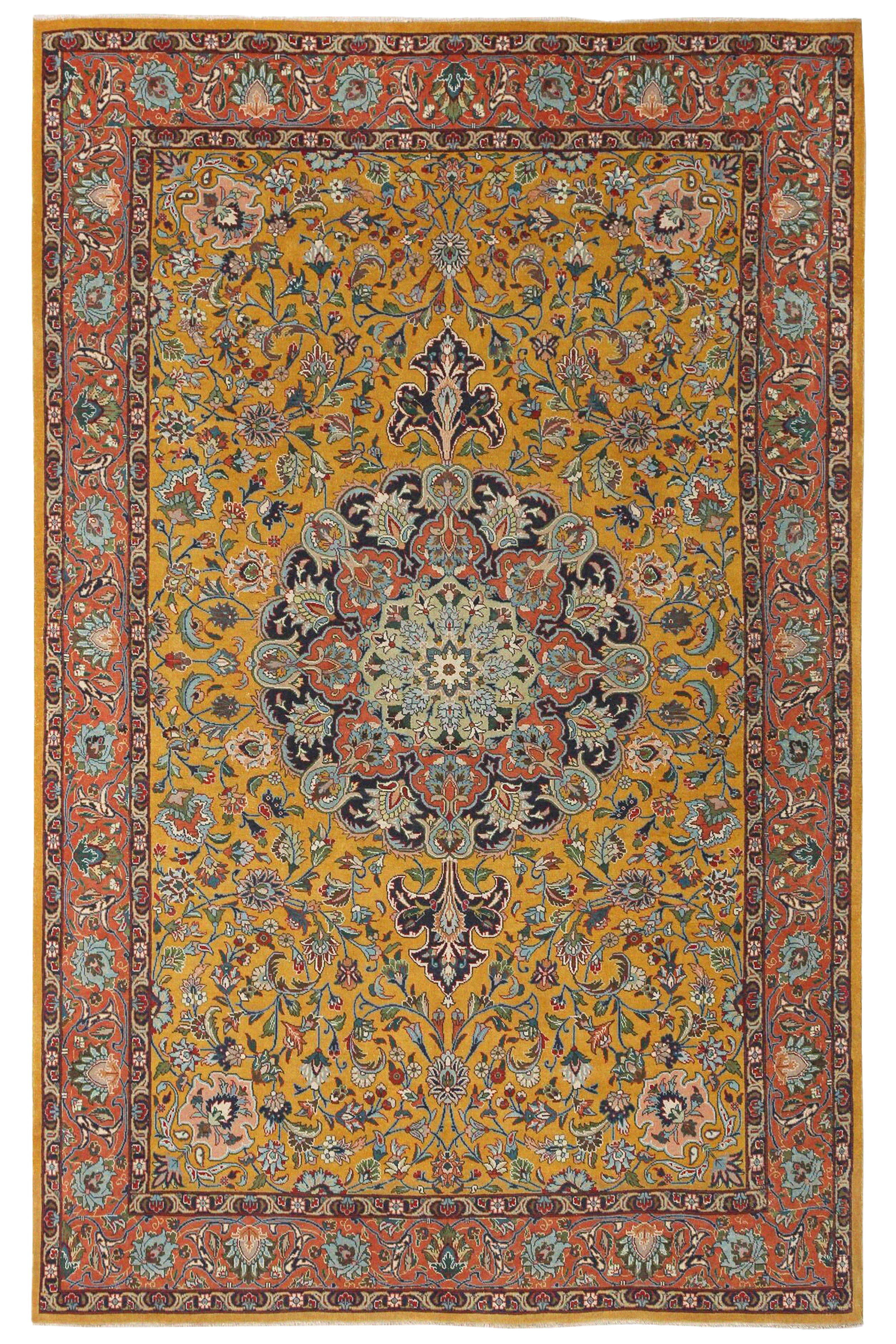 Vintage Persian Tabriz Traditional Rug 97194