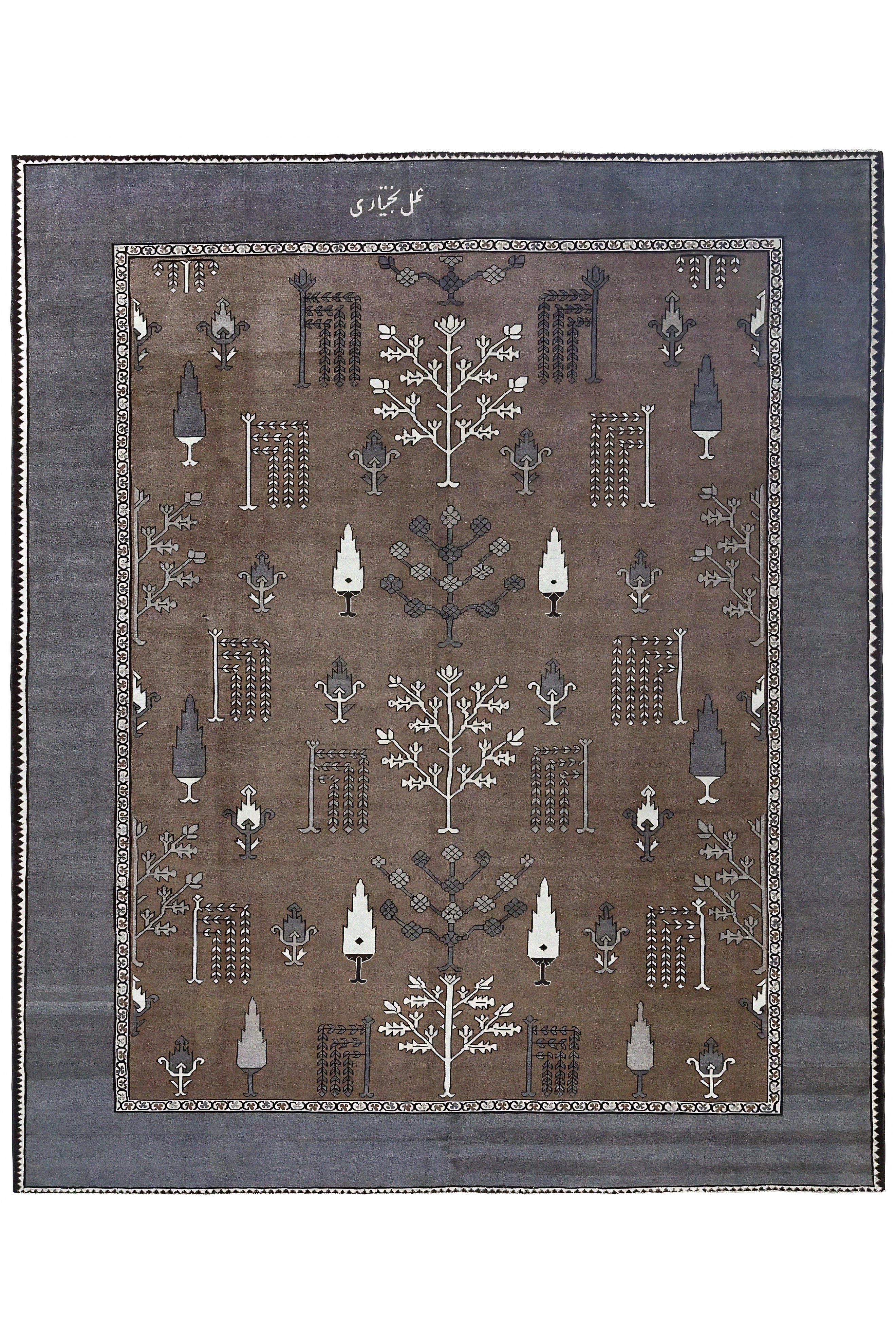 Antique Persian Bakhtiar Transitional Rug 97213