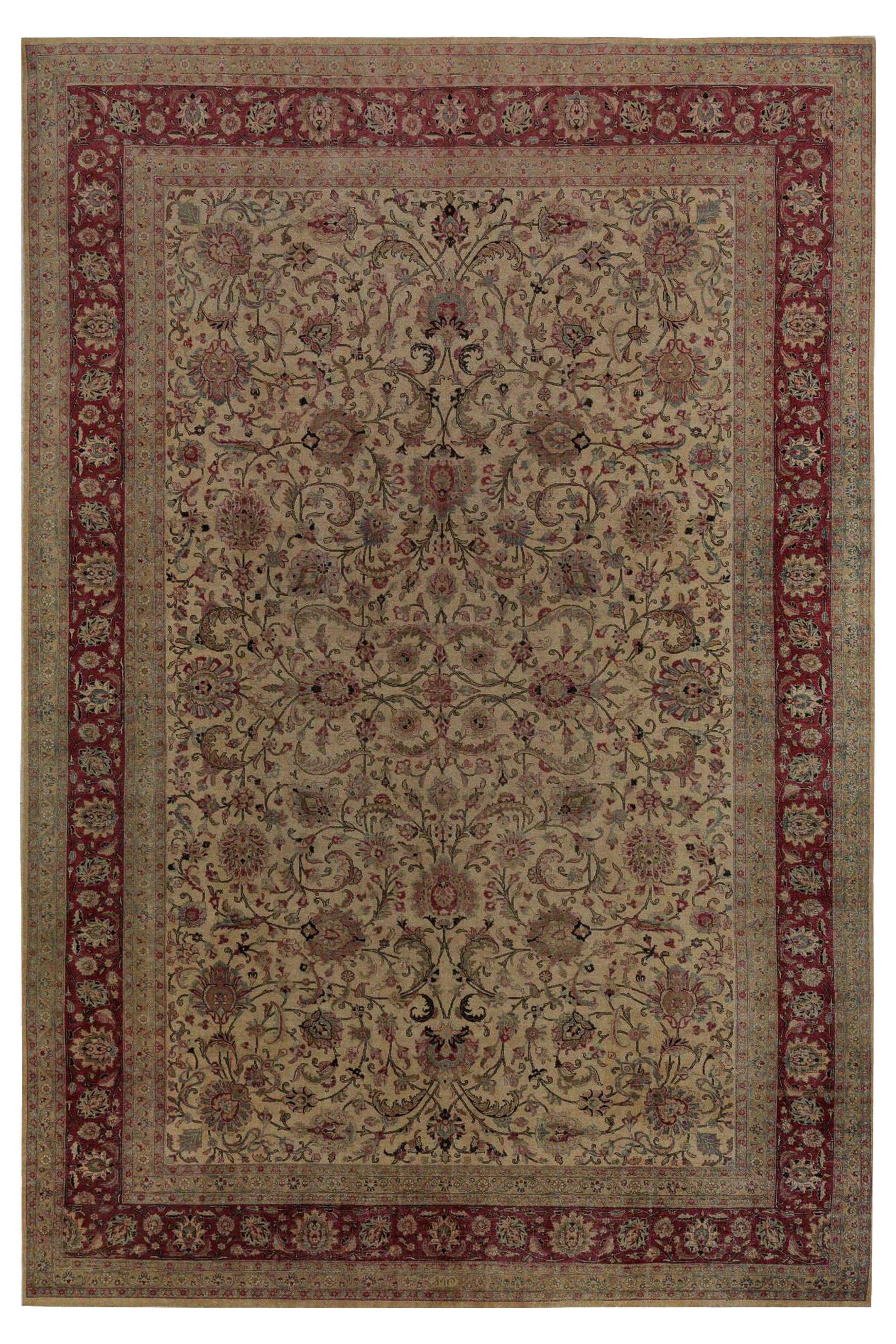 Antique Persian Tabriz Traditional Rug 97378
