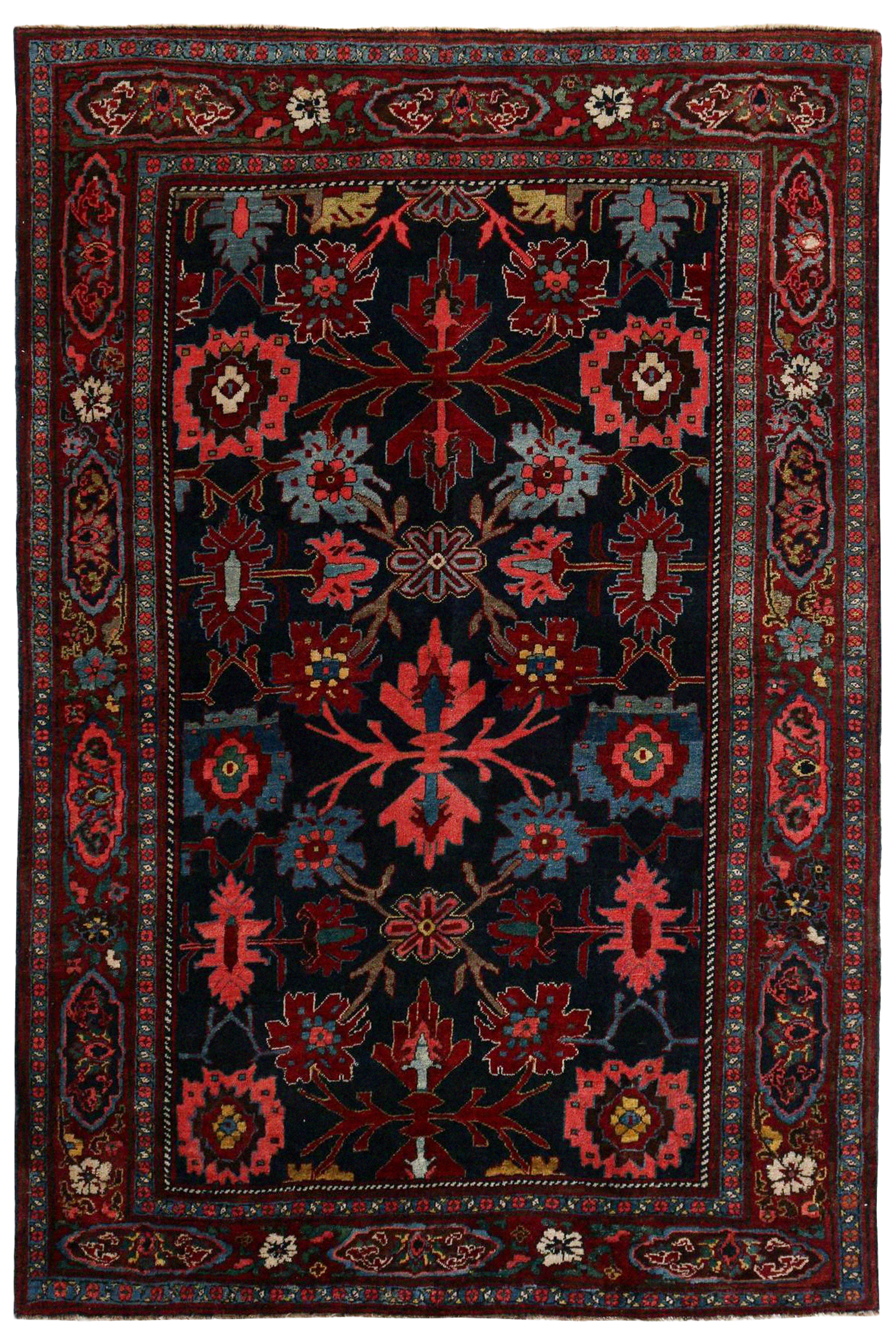 Antique Persian Bijar Traditional Rug 97393