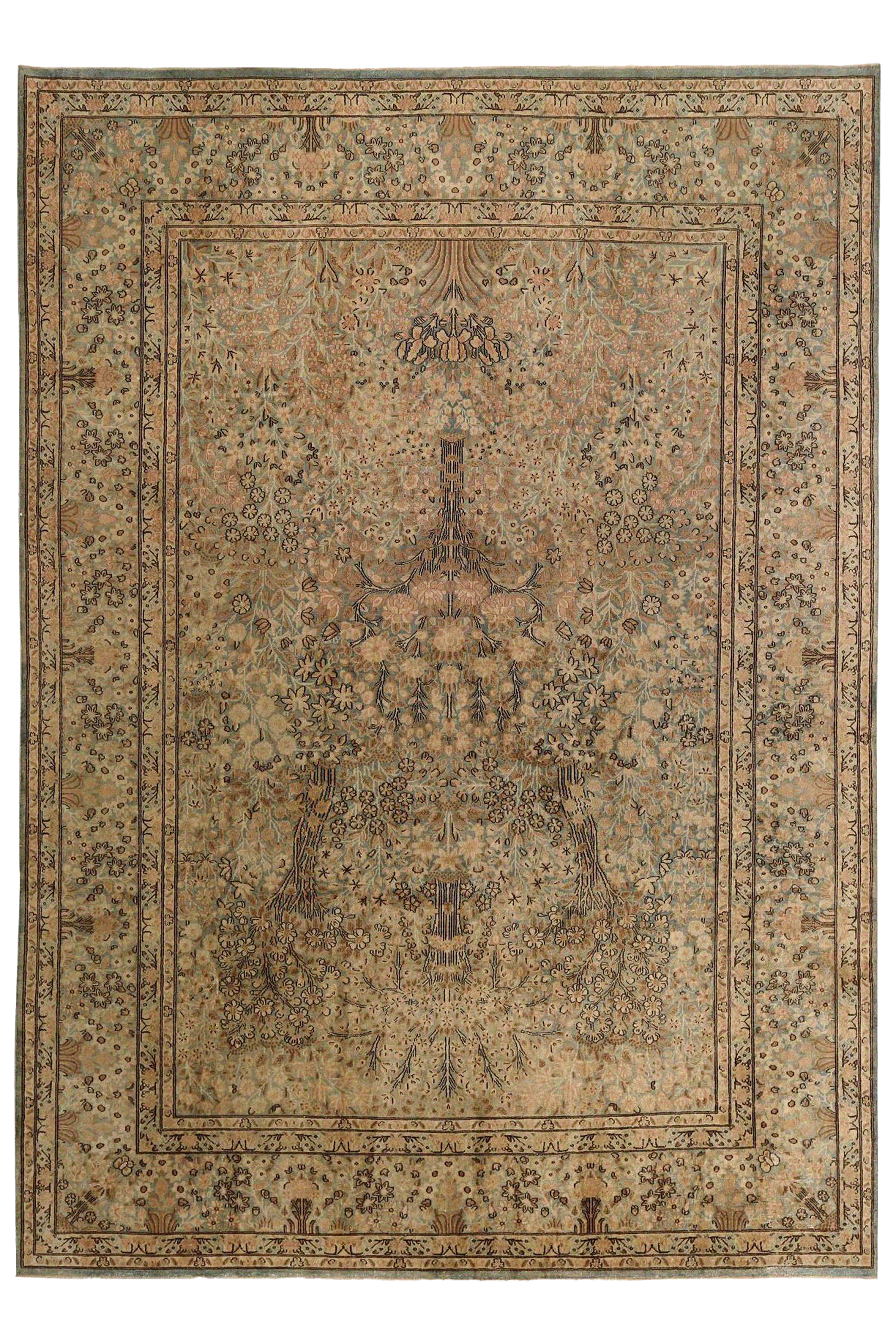 Antique Persian Kerman Traditional Rug 97404