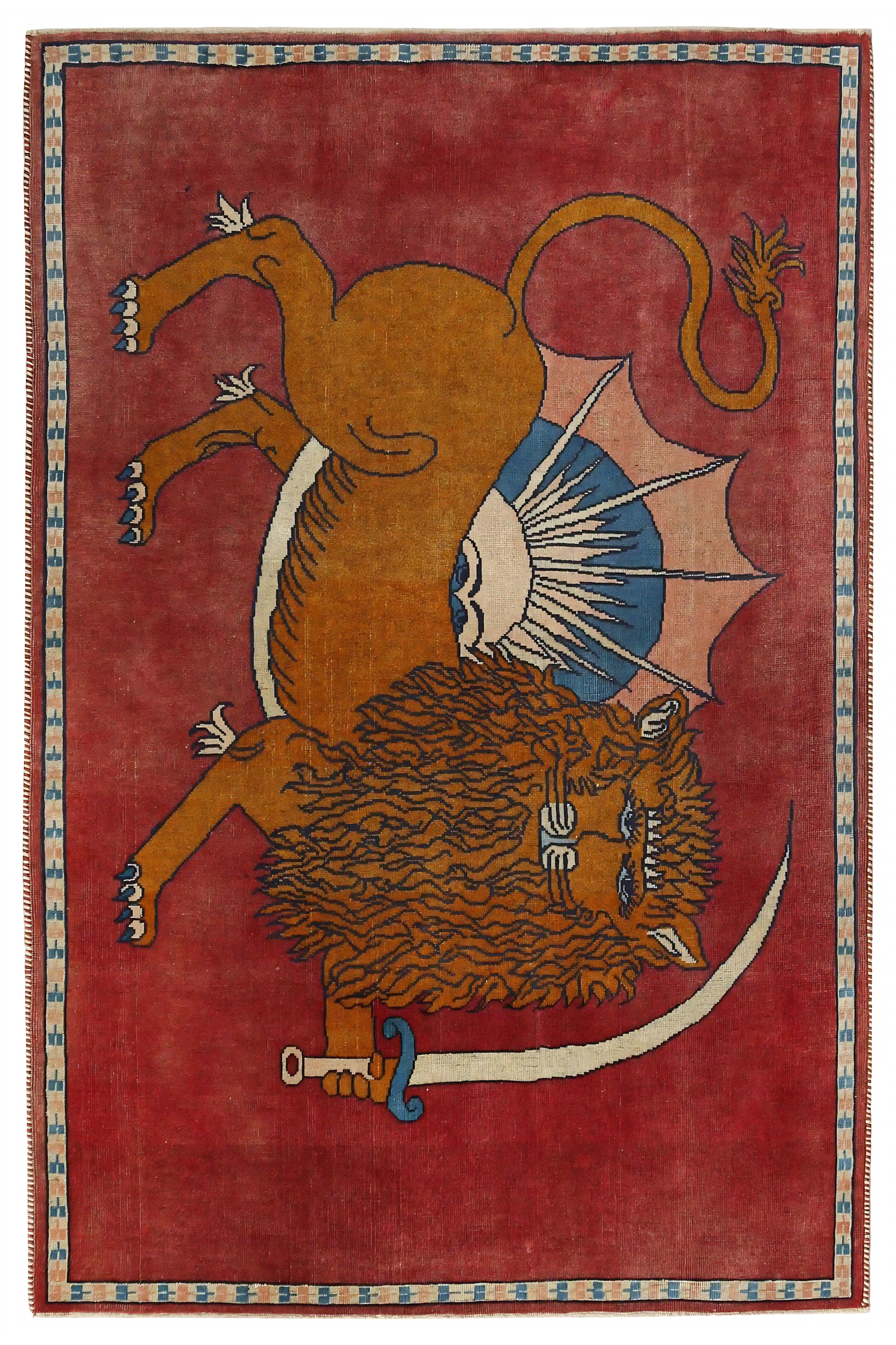 Antique Persian Shiraz Tribal Rug 97434