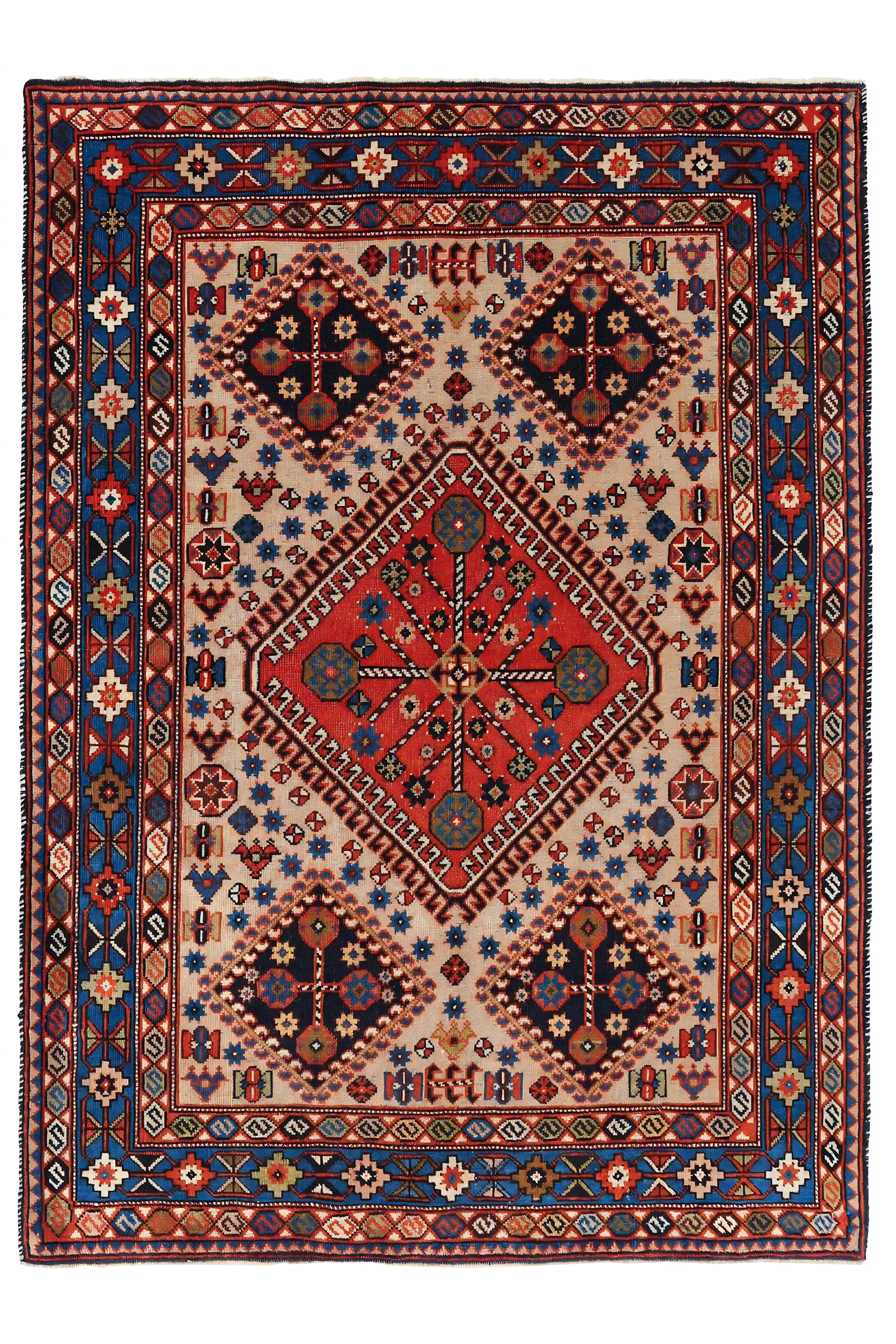 Antique Persian Shiraz Traditional Rug 97439