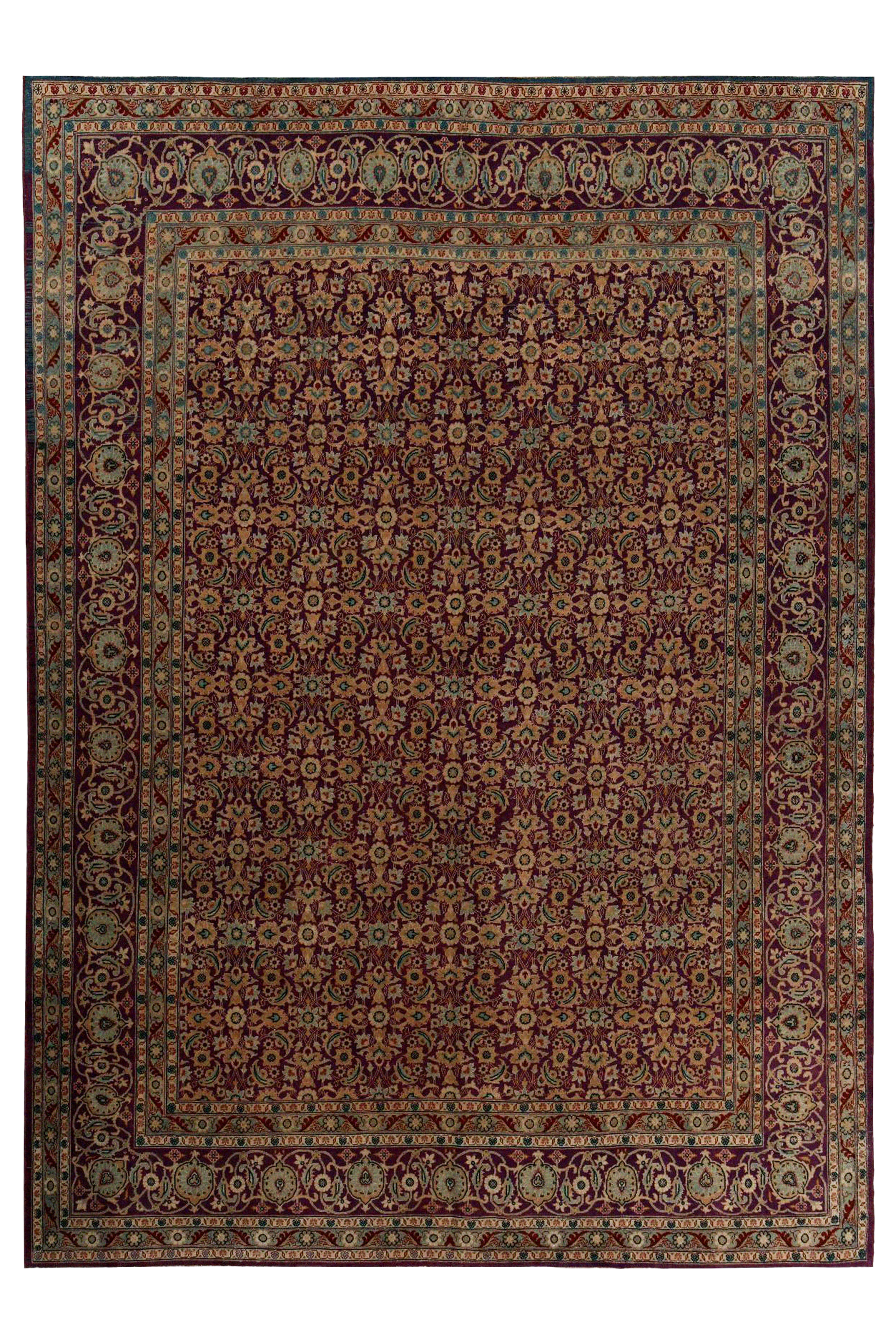 Antique Persian Yazd Traditional Rug 97441
