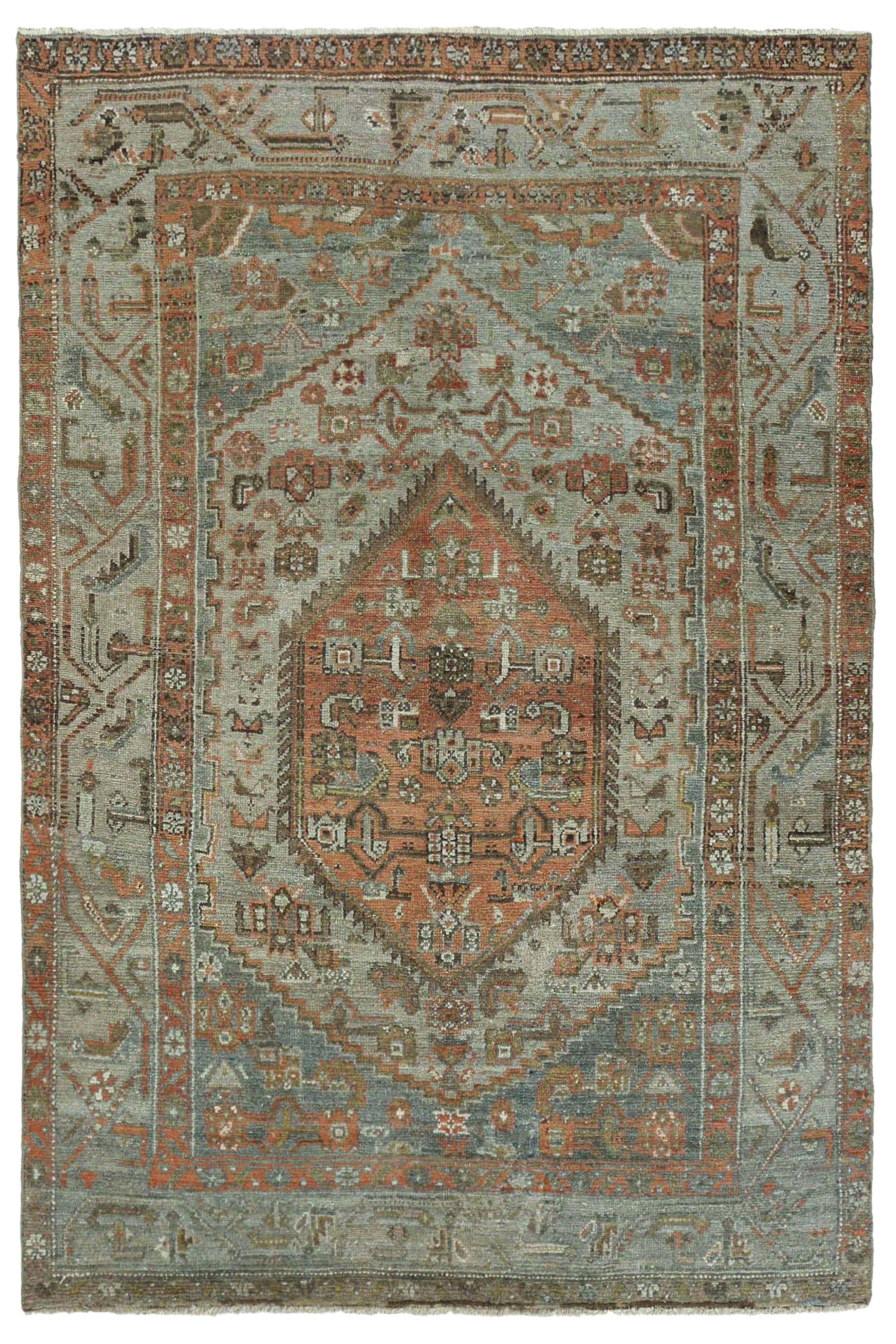 Antique Persian Malayer Traditional Rug 97443