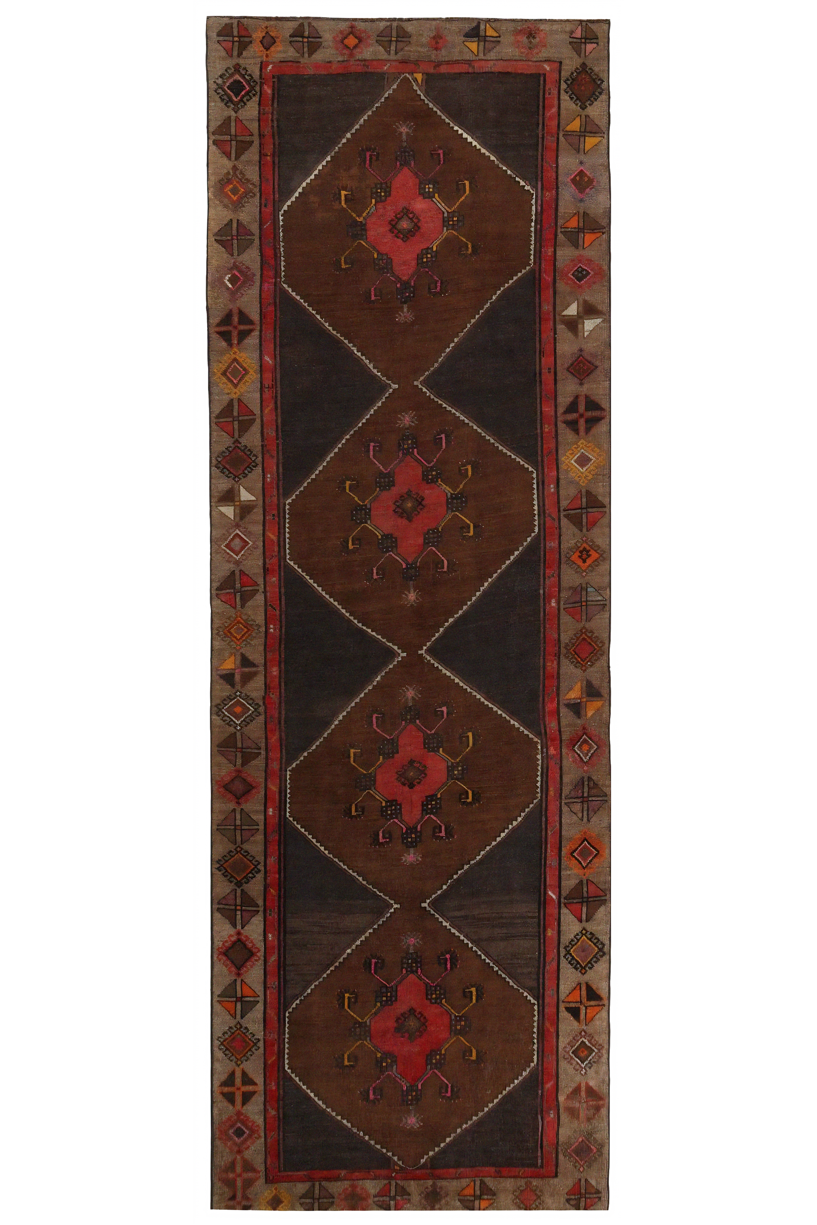 Antique Persian Shiraz Traditional Rug 97452