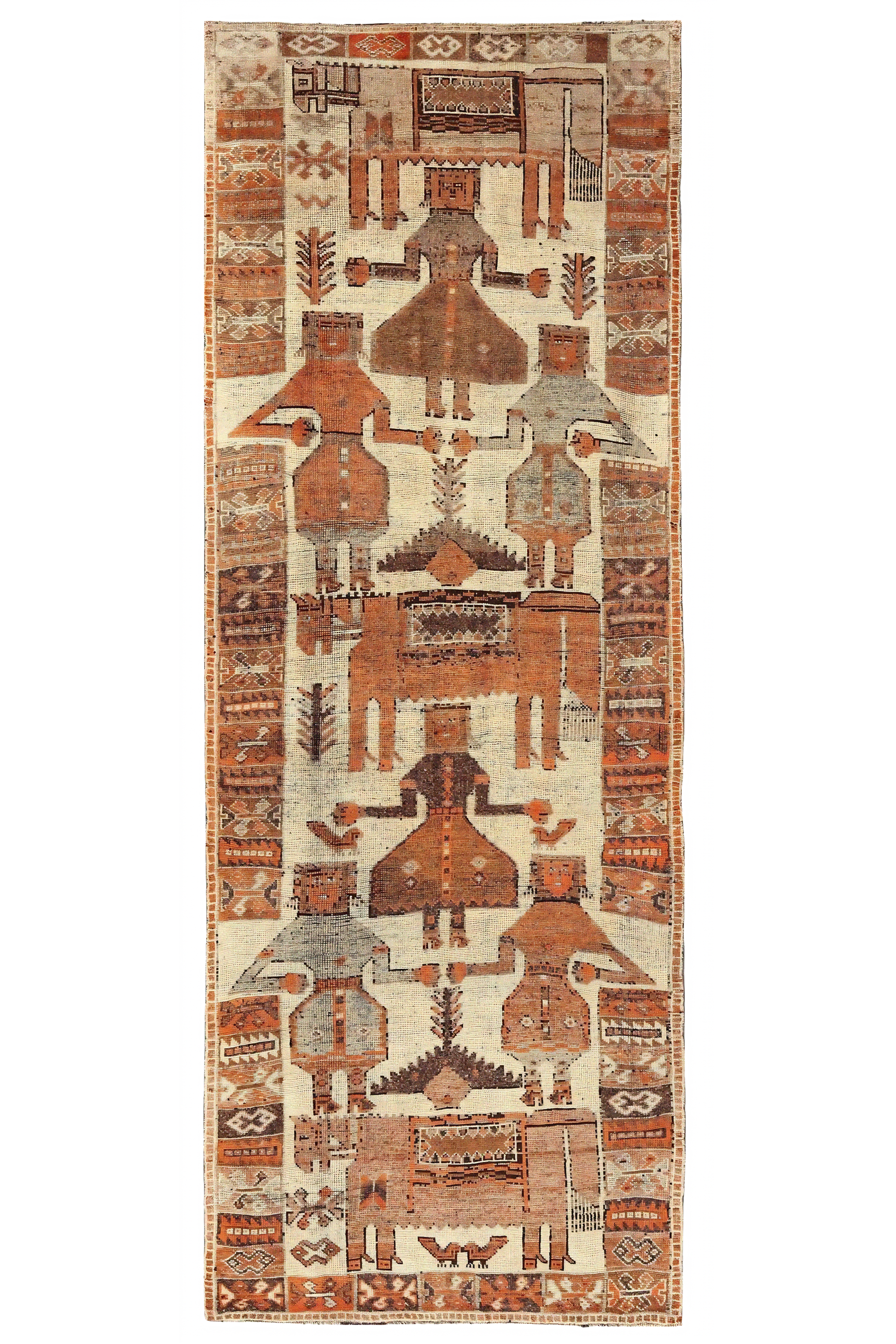 Antique Persian Shiraz Traditional Rug 97460