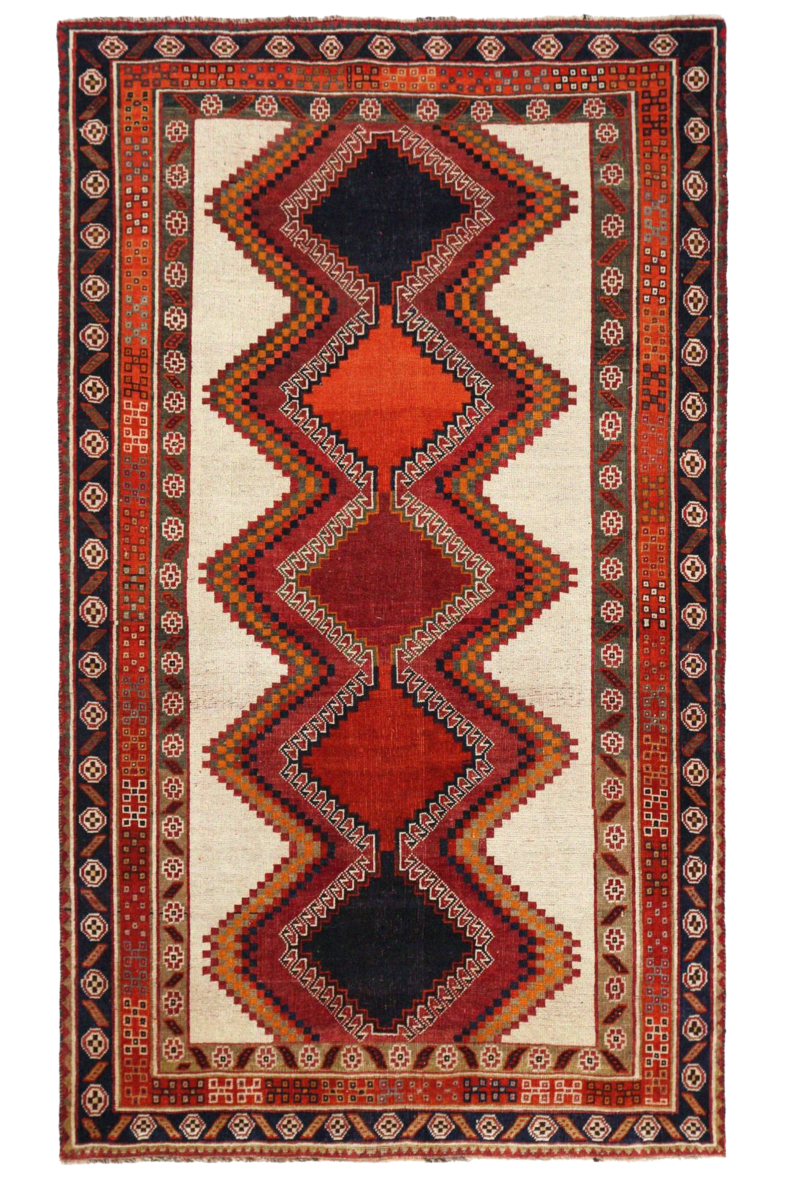 Antique Persian Shiraz Traditional Rug 97467