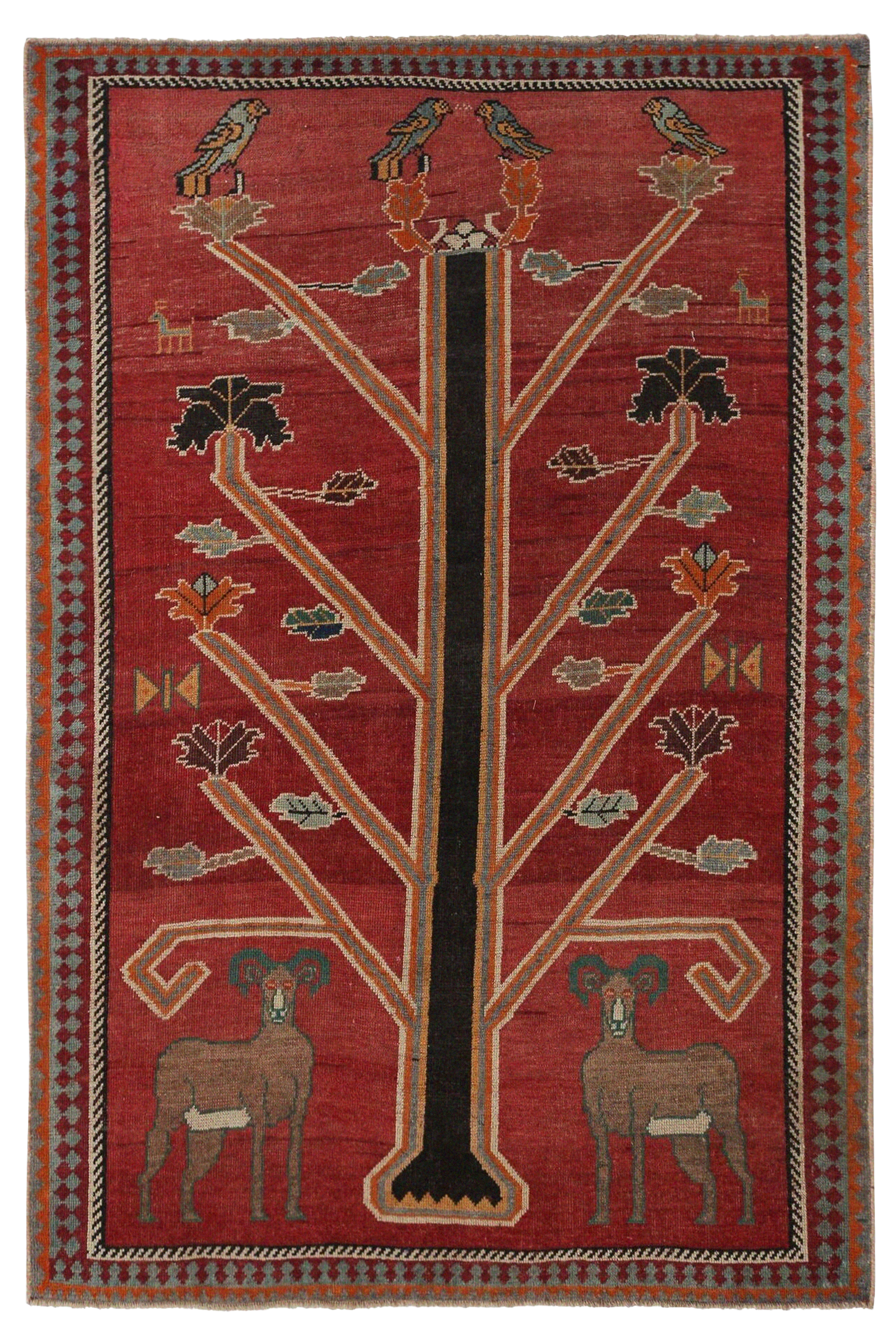 Antique Persian Shiraz Traditional Rug 97473