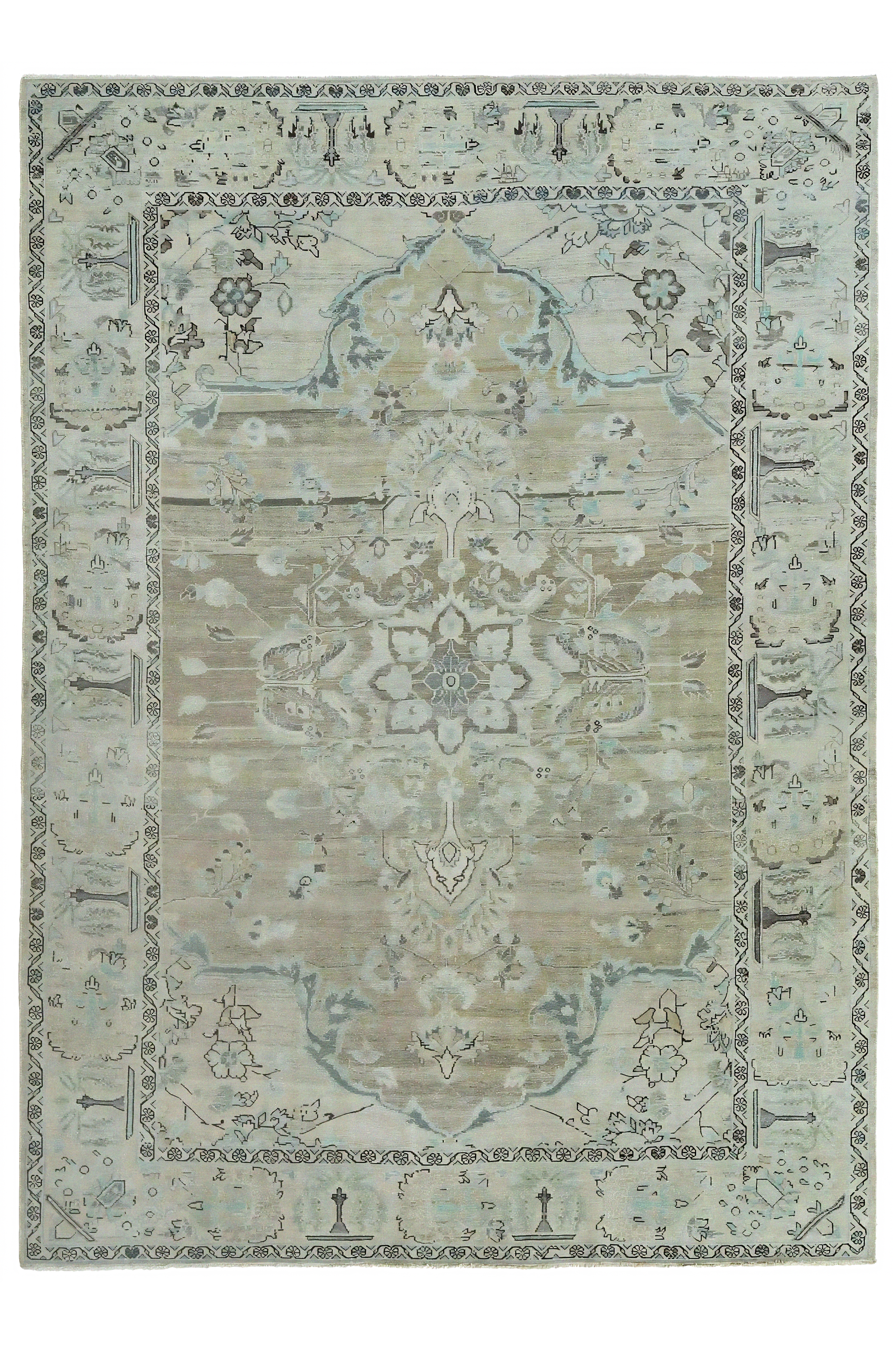 Antique Persian Malayer Traditional Rug 97551