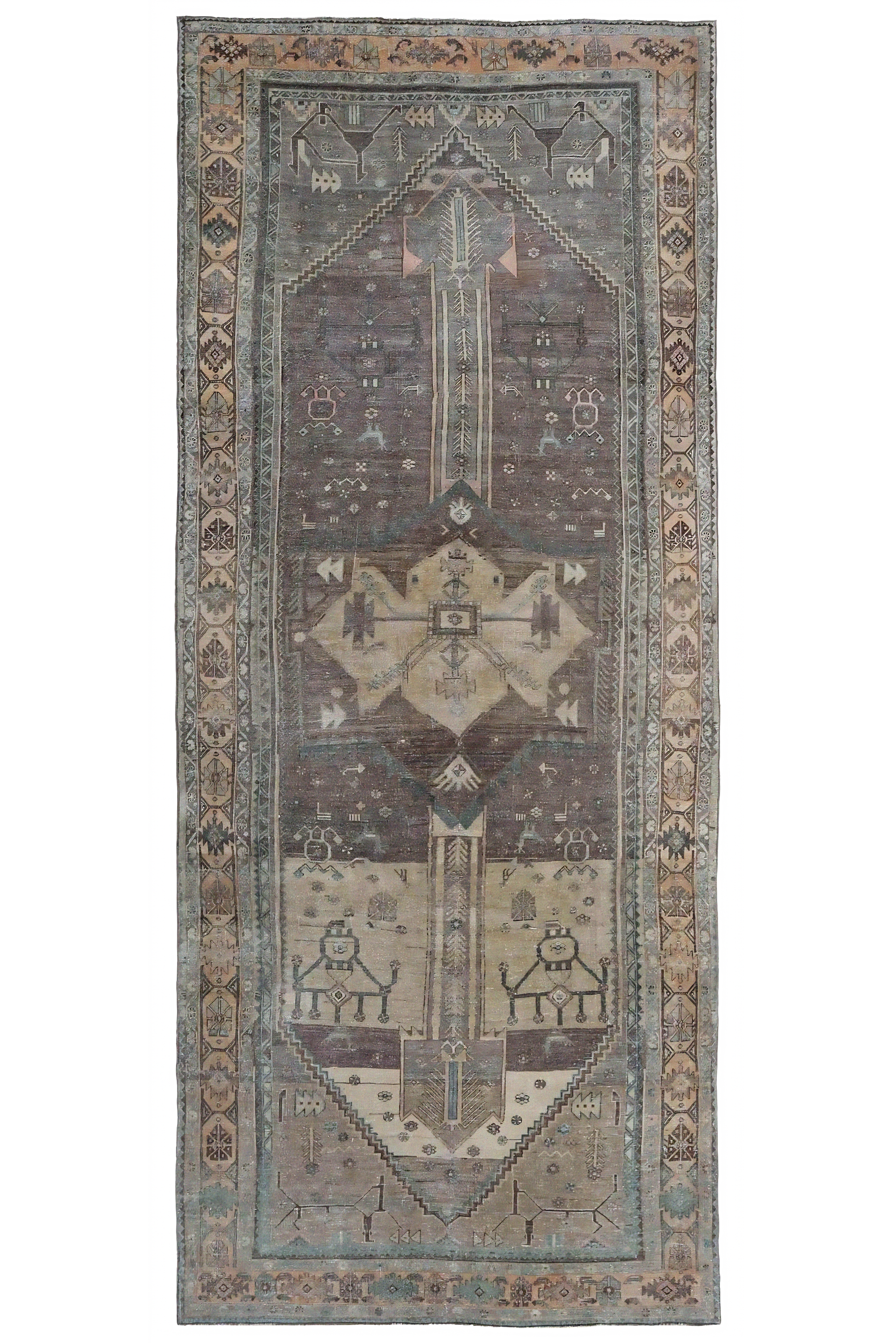 Antique Persian Bijar Transitional Rug 97594