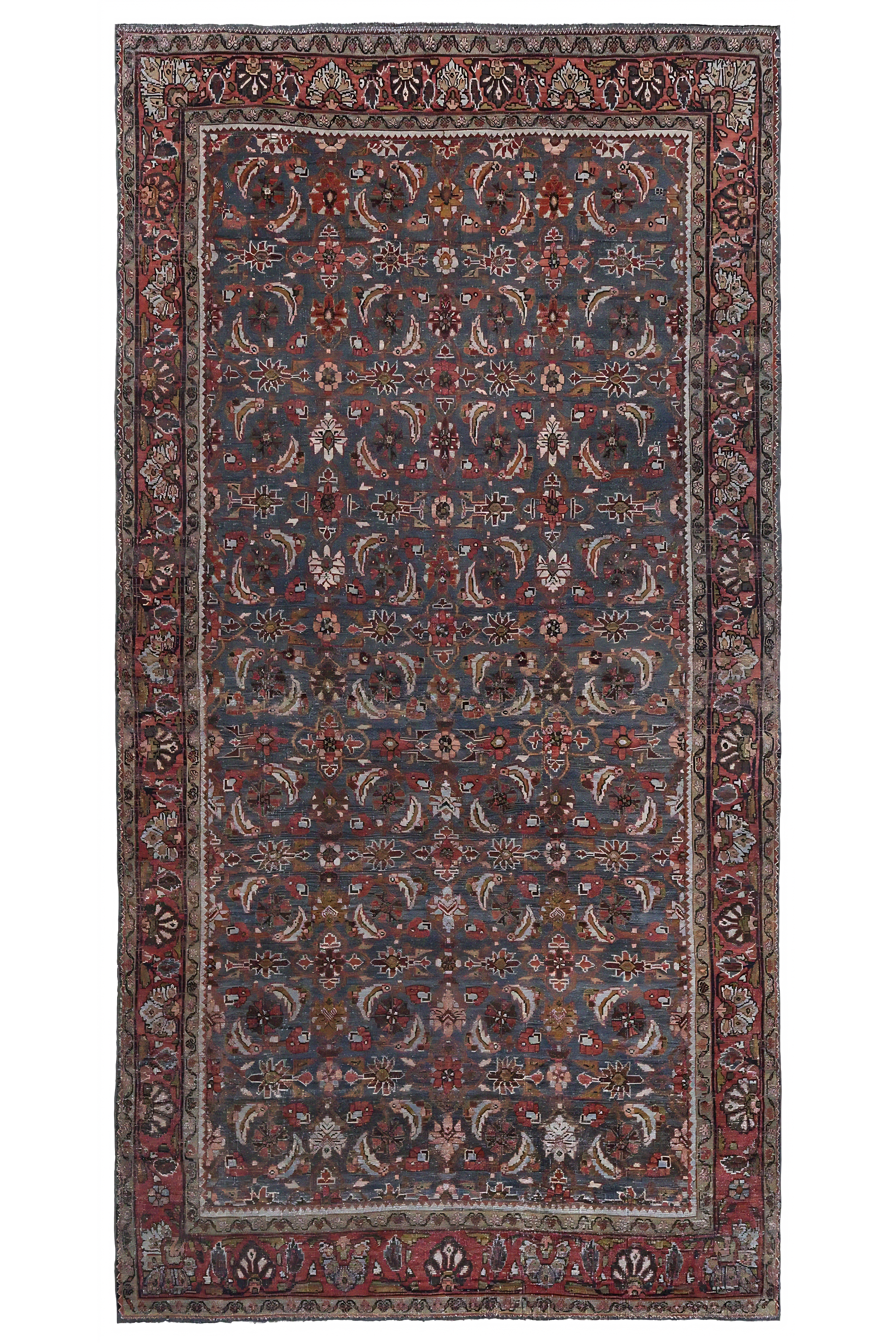 Antique Persian Bijar Traditional Rug 97611