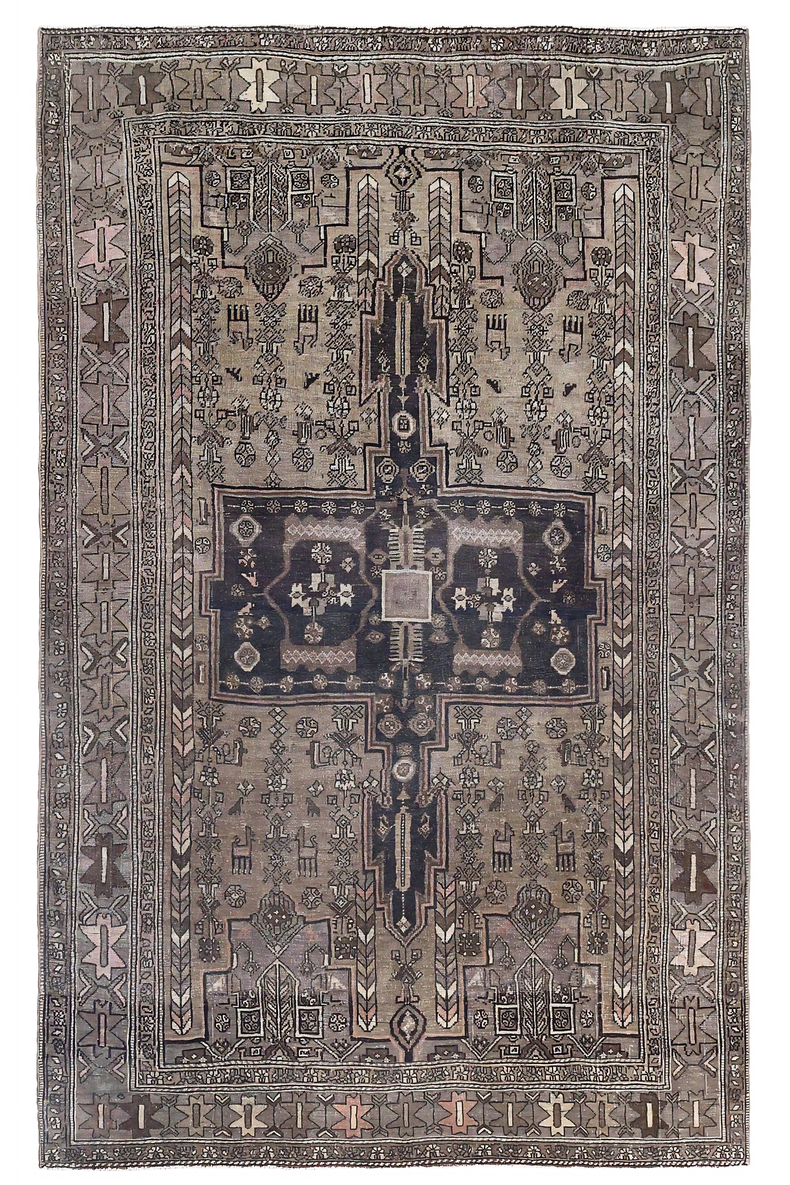 Antique Persian Bijar Traditional Rug 97619