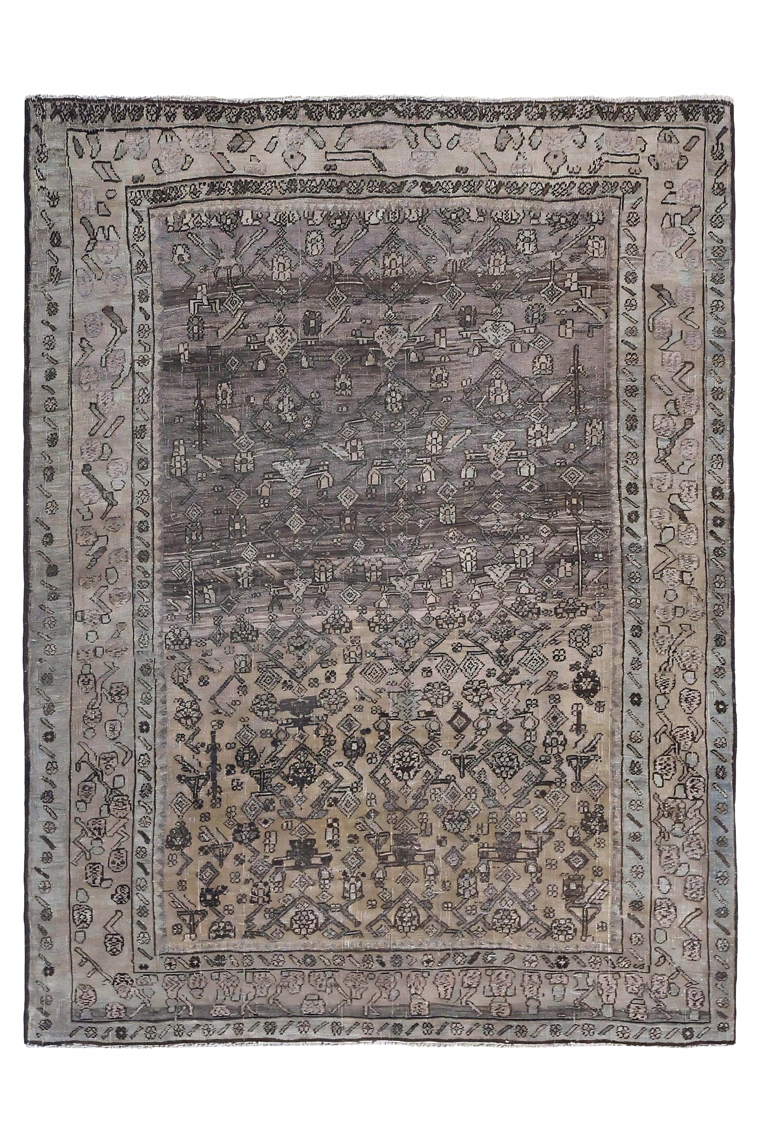 Antique Persian Bijar Traditional Rug 97625