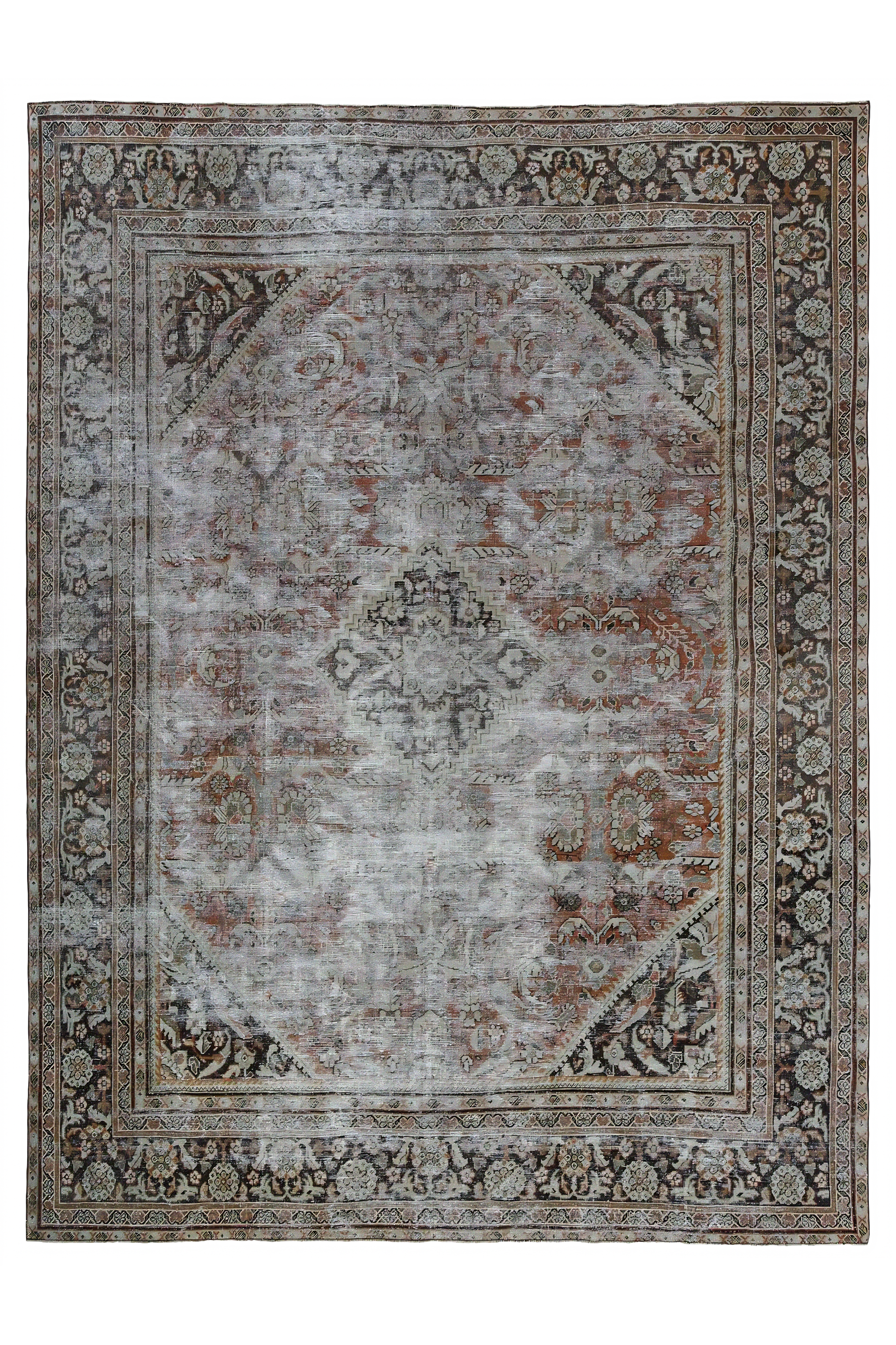 Antique Persian Mahal Traditional Rug 97633