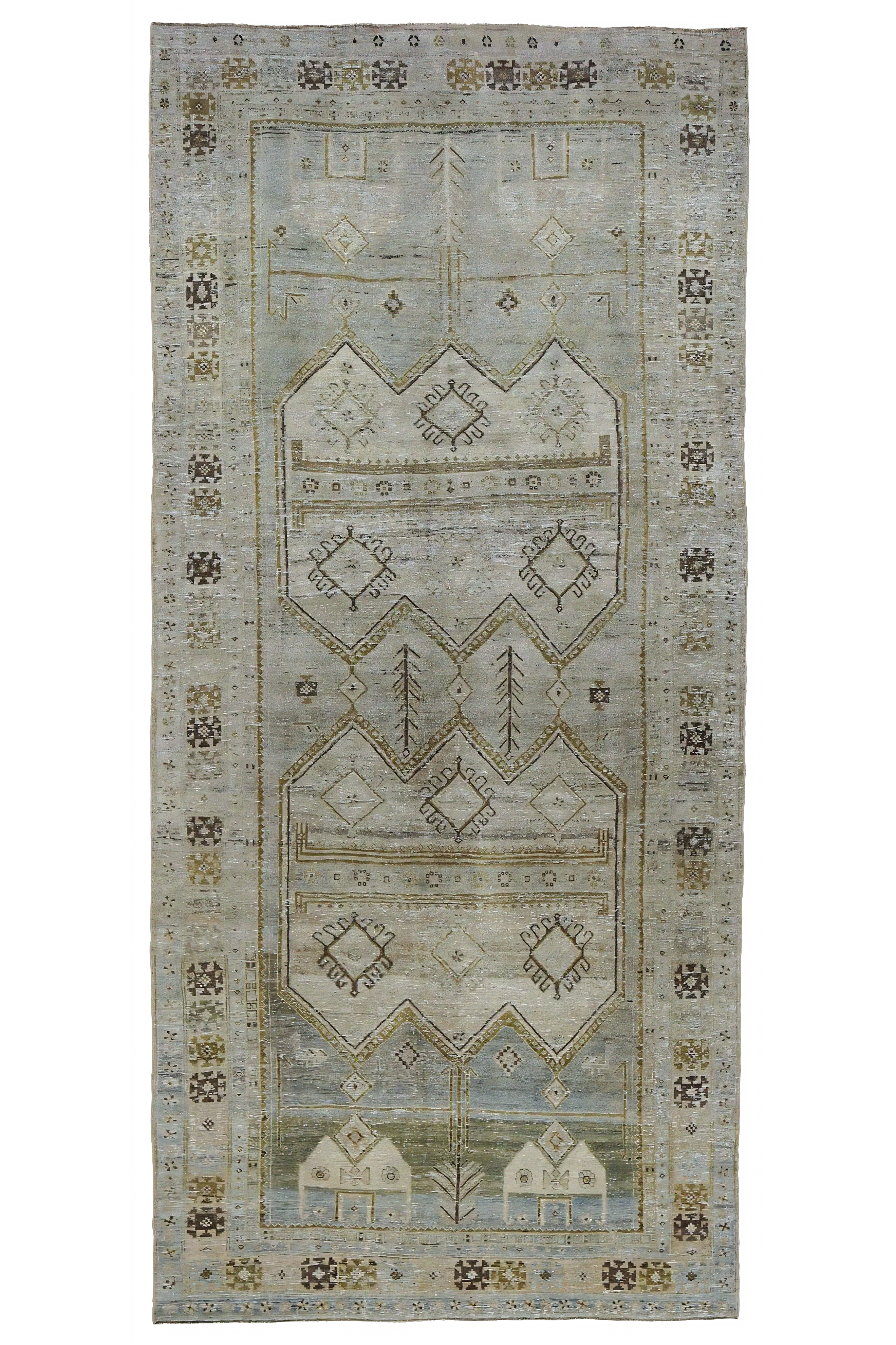 Antique Persian Bijar Transitional Rug 97634