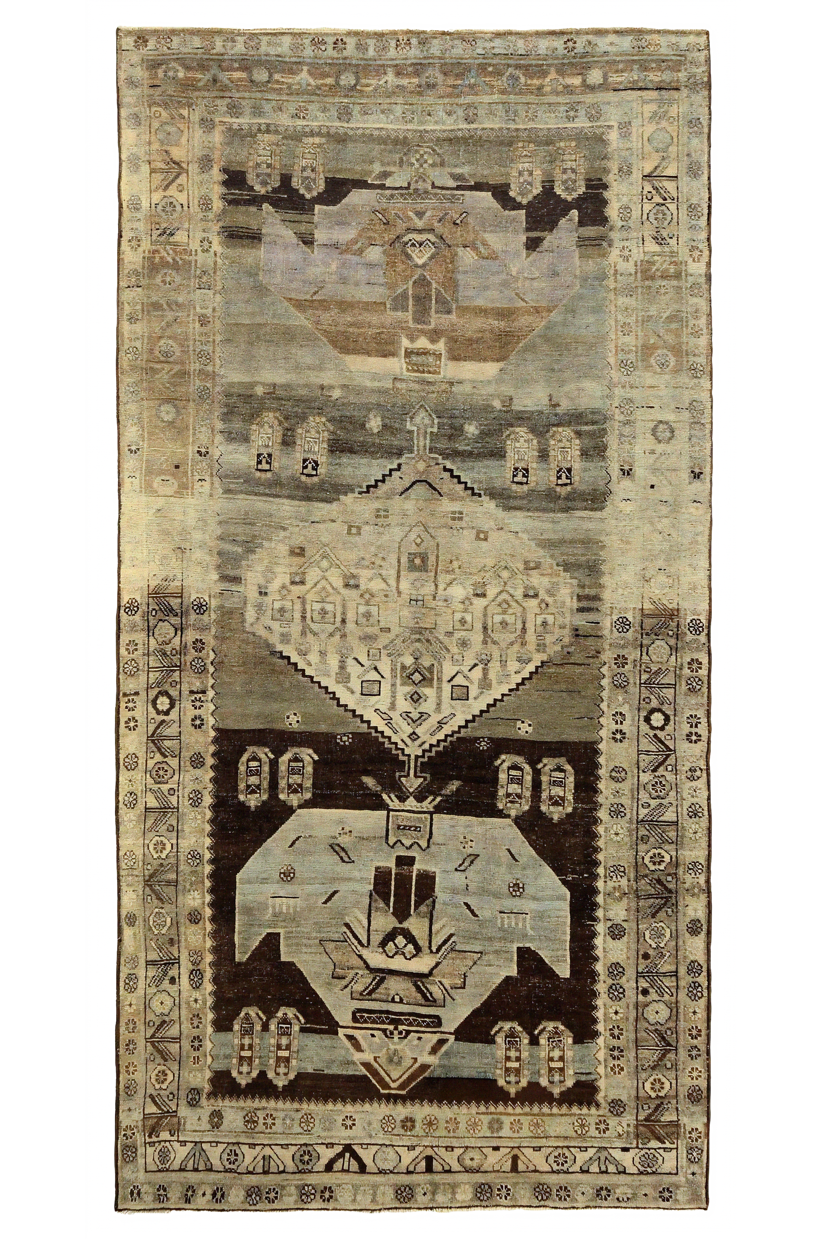 Antique Persian Bijar Transitional Rug 97637