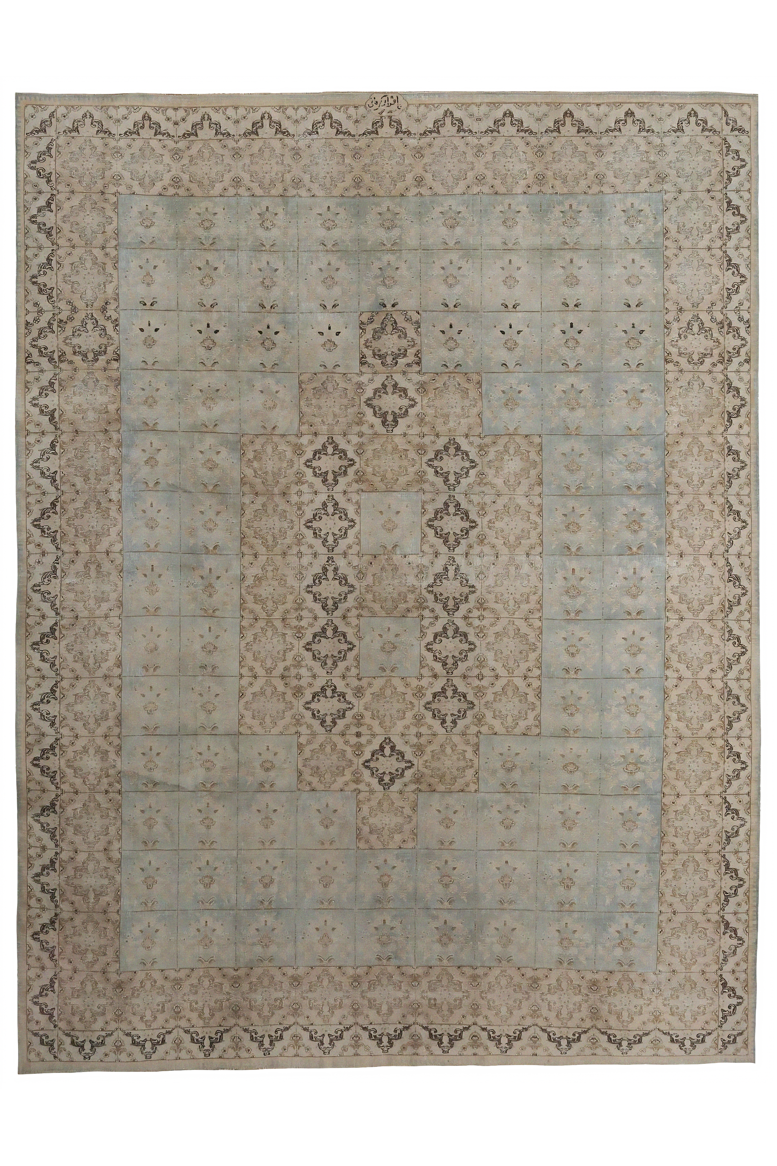 Antique Persian Mashad Transitional Rug 97653