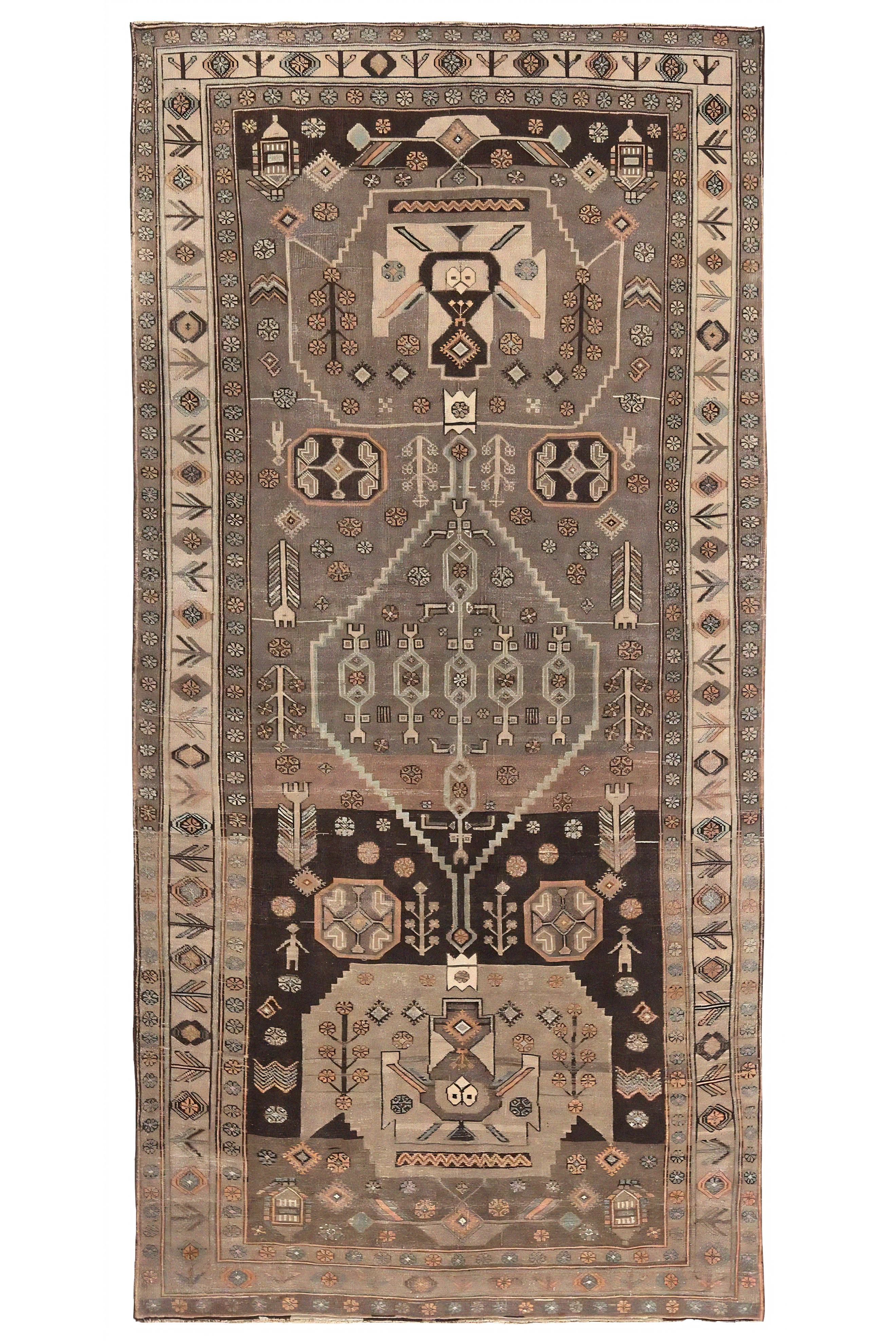 Antique Persian Bijar Transitional Rug 97671