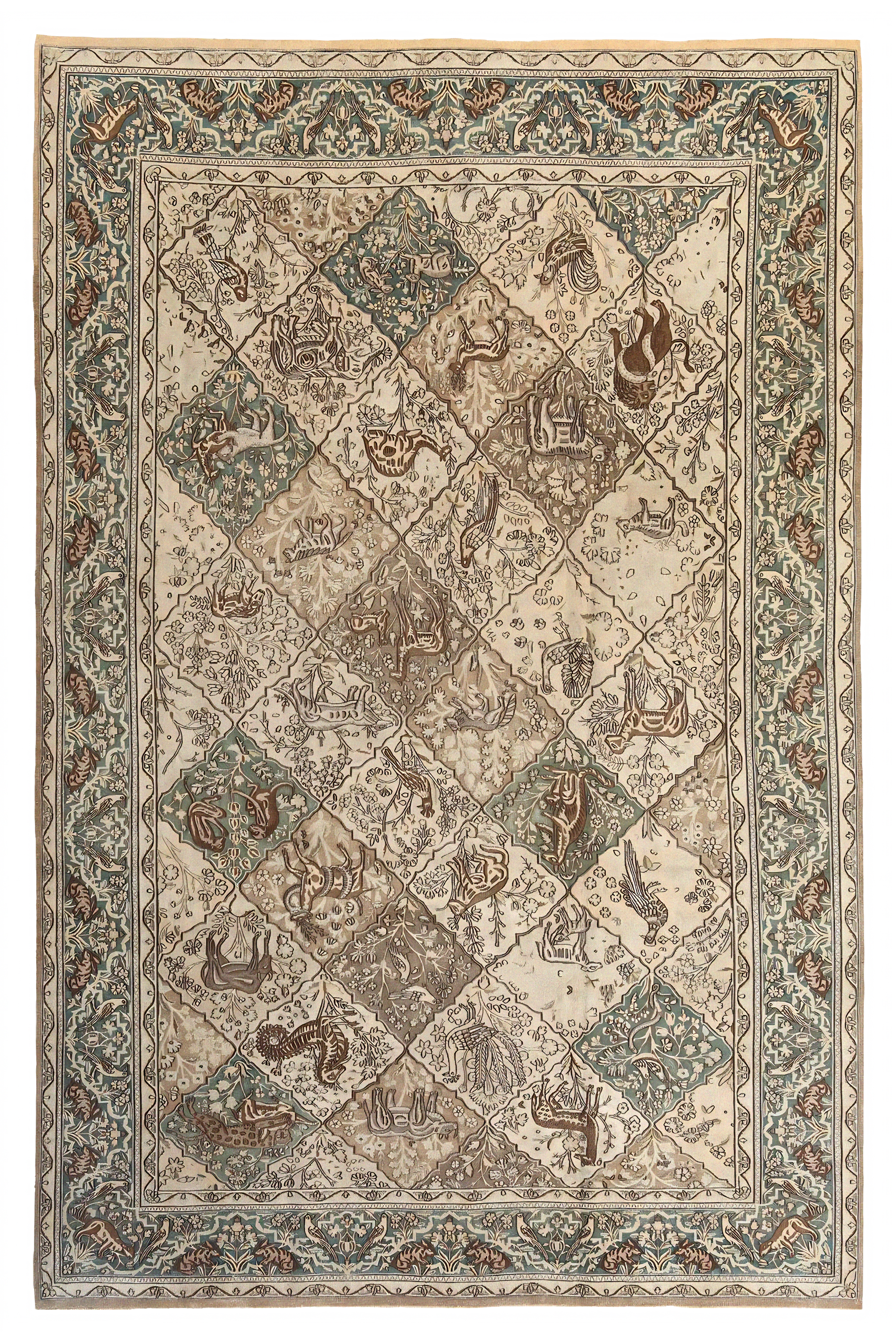 Antique Persian Kerman Traditional Rug 97677