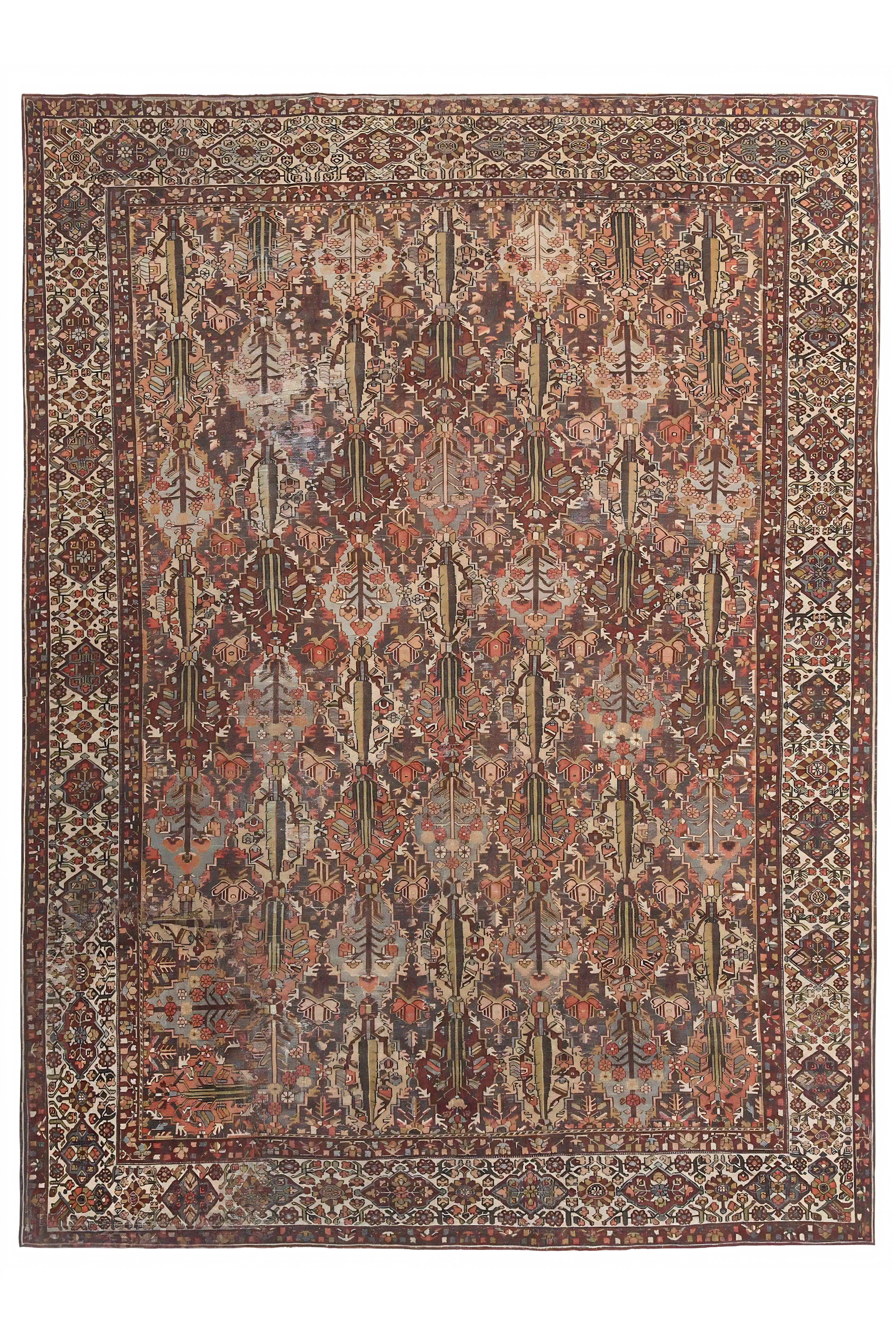 Antique Persian Bakhtiar Traditional Rug 97681