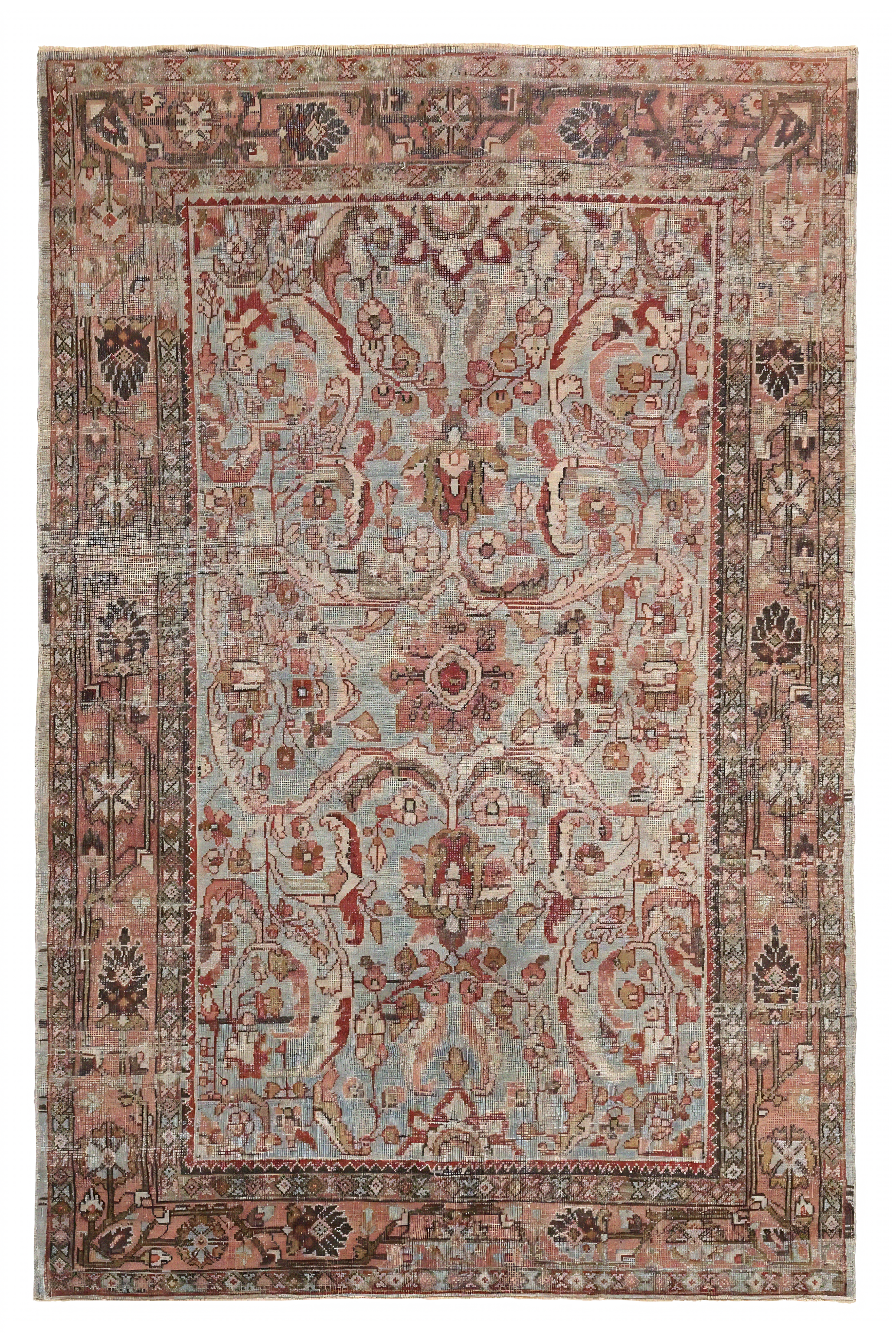 Antique Persian Mahal Traditional Rug 97688