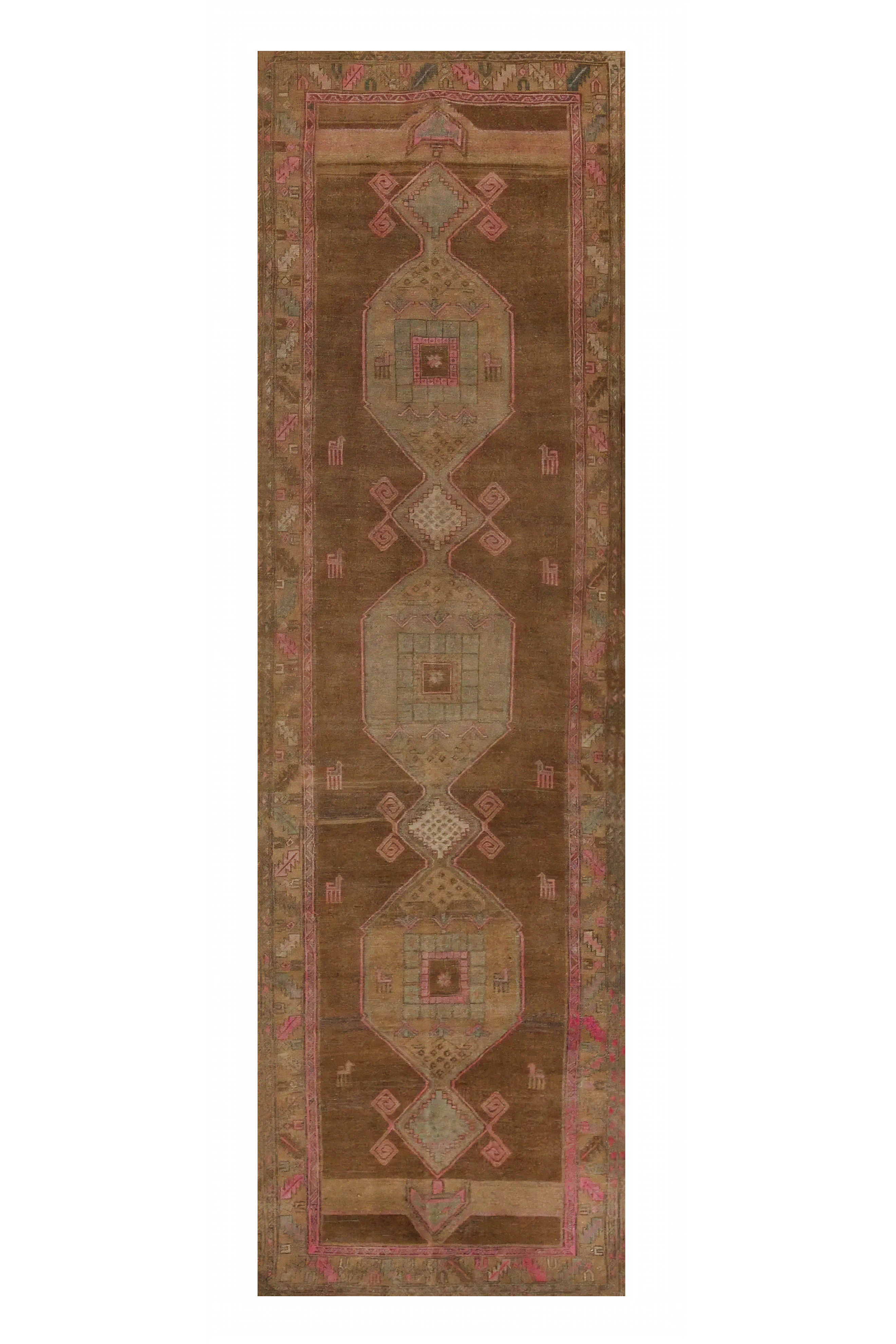 Antique Persian Azarbaijan Transitional Rug 99389